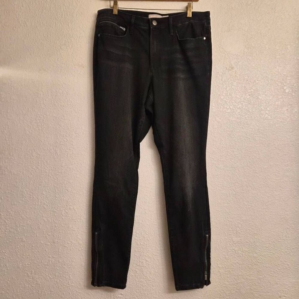 NWOT Athleta Black Denim Jeans w/ Zippered Ankles: 80's Vibe Vintage Inspired